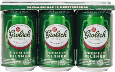 Grolsch set van 6 blikjes á 0,33 liter